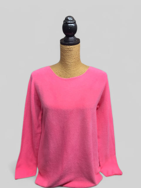 Soft Knit Round Neck Jumper - Pink