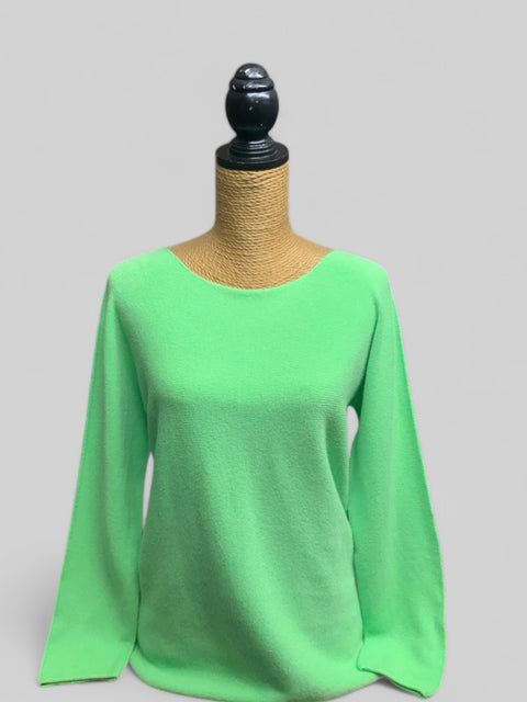 Soft Knit Round Neck Jumper - Apple