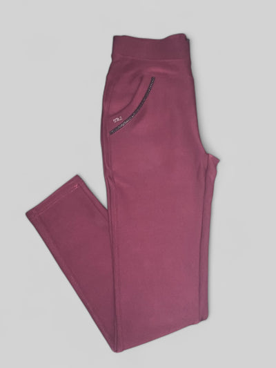 PU Pocket Stretch Magic Legging - Burgundy