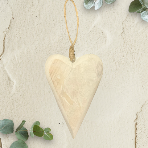 Rustic Hanging Heart - 15.3cm
