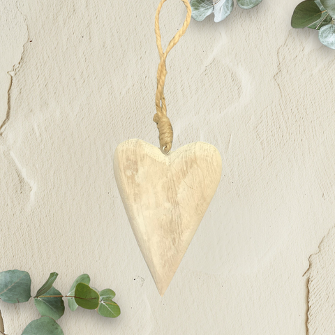 Rustic Hanging Heart 11.5cm